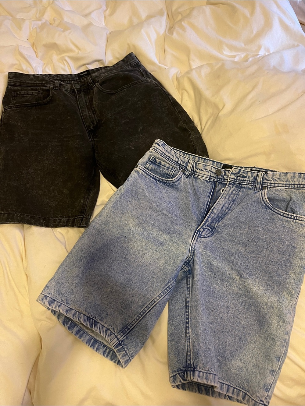 Cotton On Women's Jean Shorts — Black and Light Blue